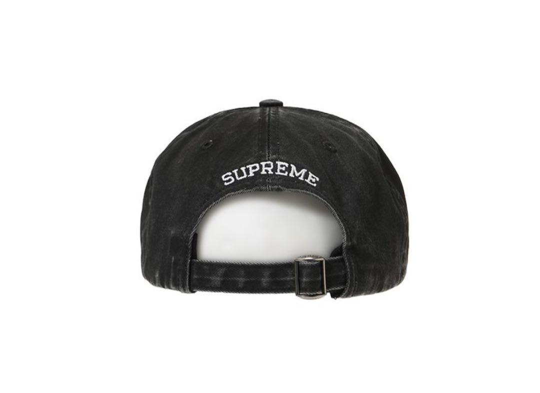 帽子 Supreme Pigment Coated S Logo 6-P Black