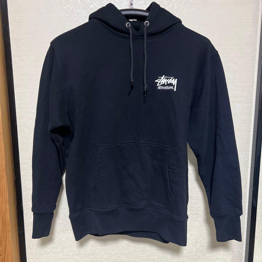 Stussy ブラック フード付きパーカー M 正規品 Stussy ブラック フード付きパーカー M 正規品