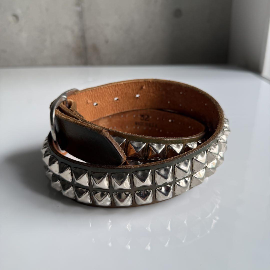 小物 pyramid studs belt made in USA 32