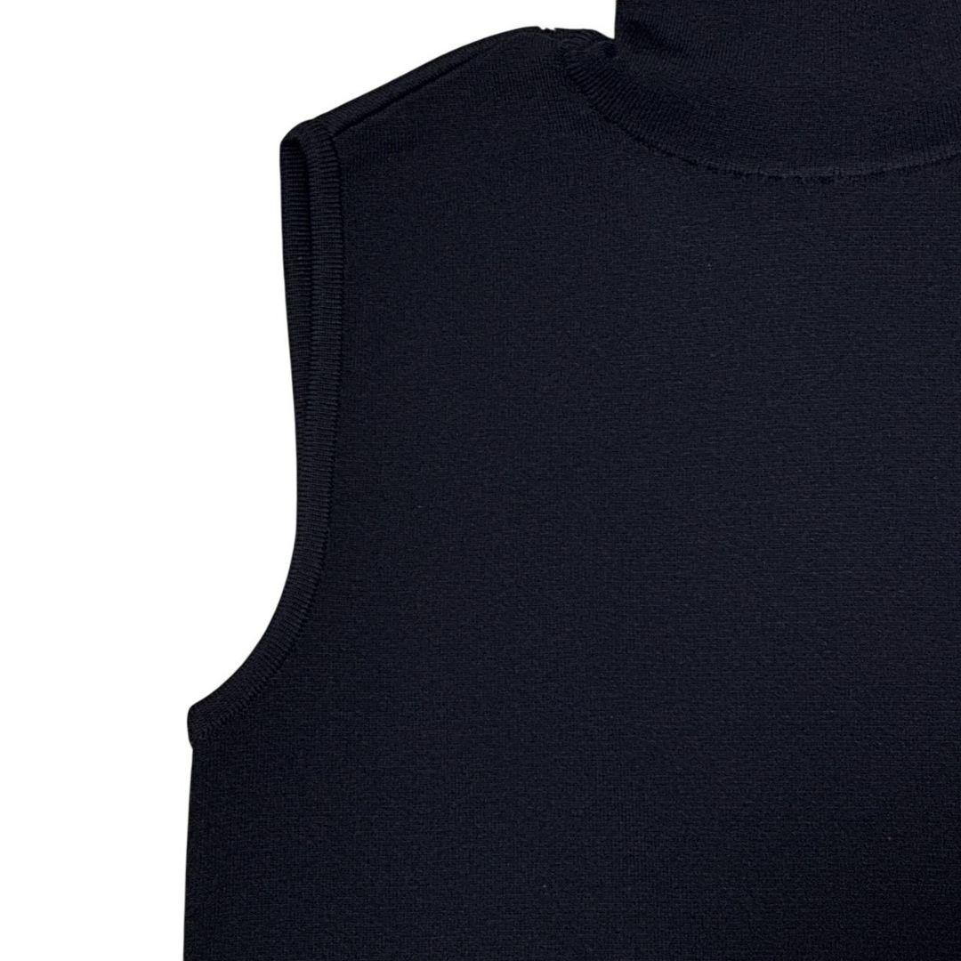 極美品☆FOXEY NEW YORK タートル ノースリーブ トップス 黒 38