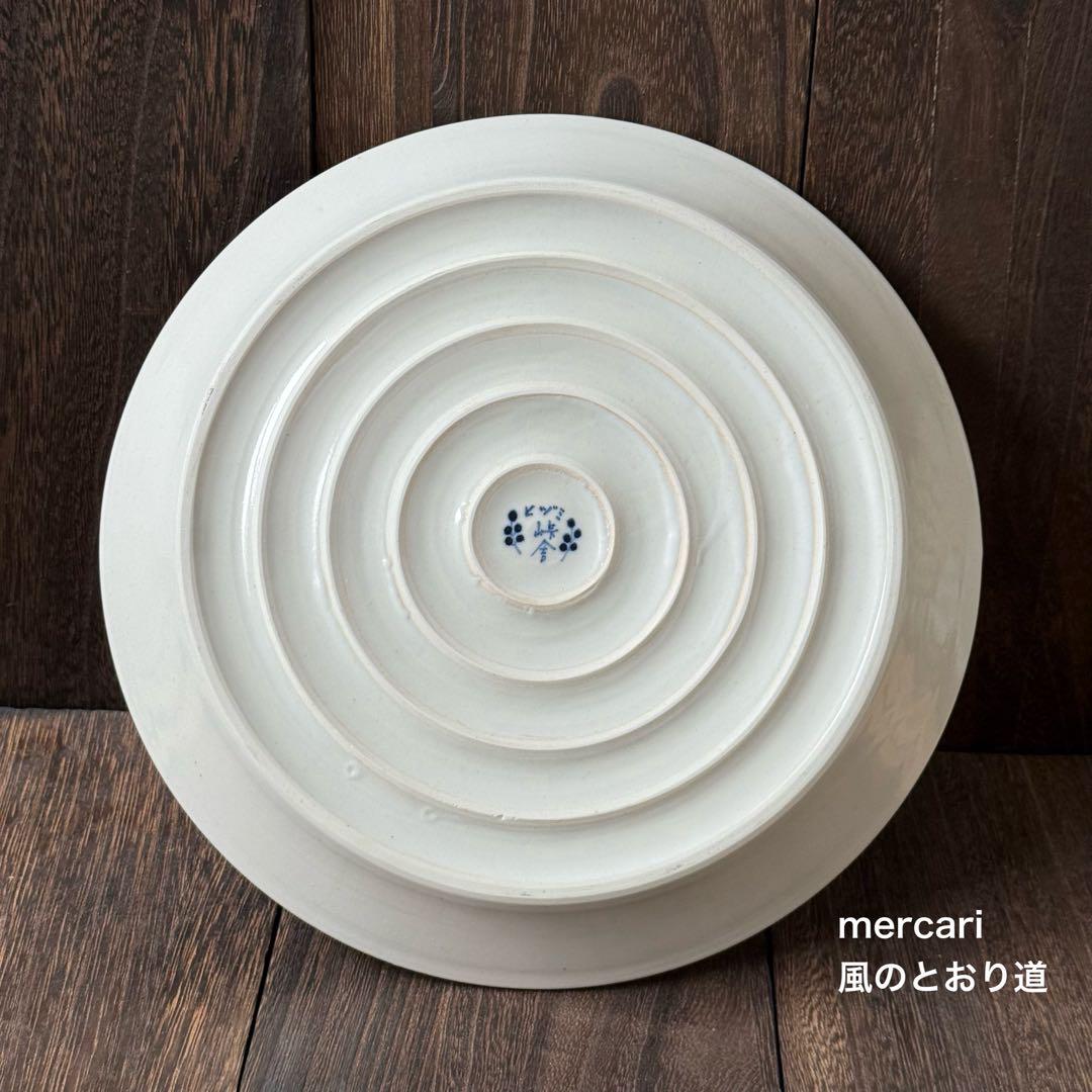 ヒヅミ峠舎 染付大皿 ディナープレート 絵皿 読谷村焼 北窯
