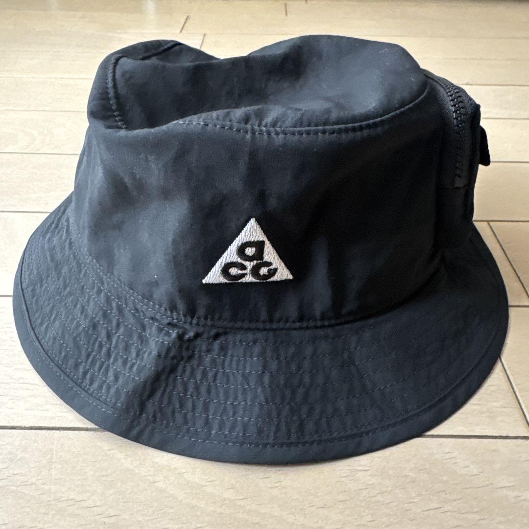 NIKE acg】 ナイキ バケットハット ワンサイズ ブラック - メルカリ