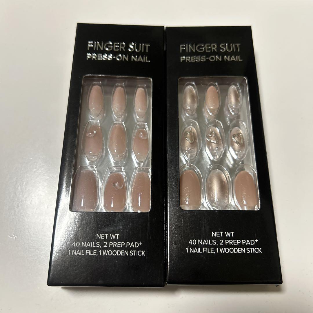新品未開封】フィンガースーツ プレスオンネイル 2個セット