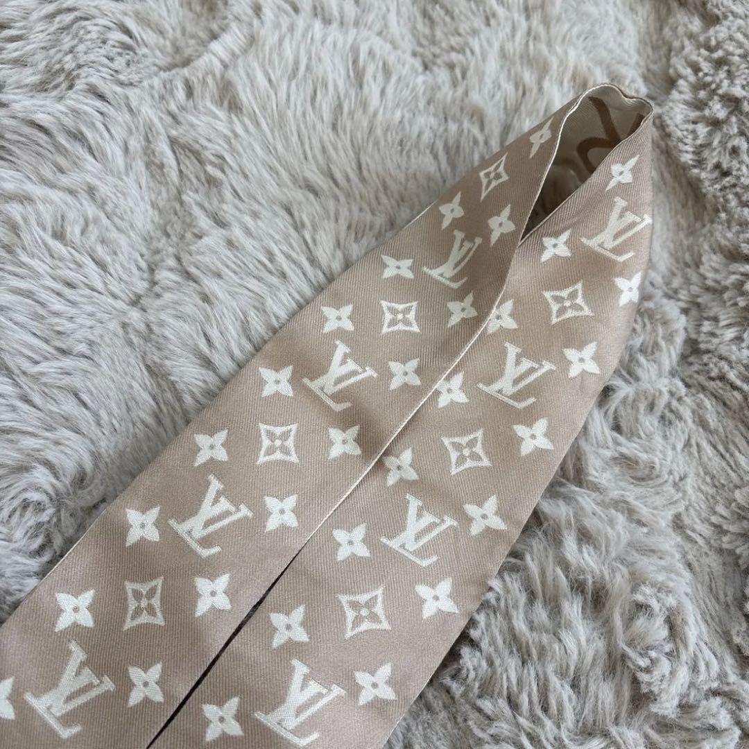 LOUIS VUITTON ルイヴィトン モノグラム リボンスカーフ バンドー