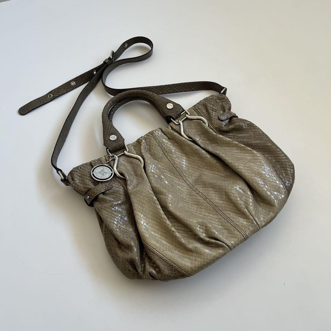 CELINE PYTHON PILLOW SMALL 2WAY HAND BAG