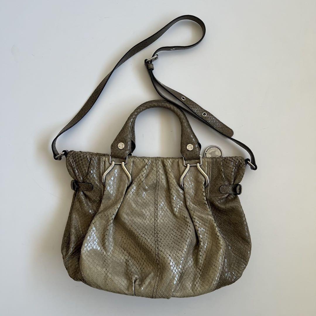 CELINE PYTHON PILLOW SMALL 2WAY HAND BAG