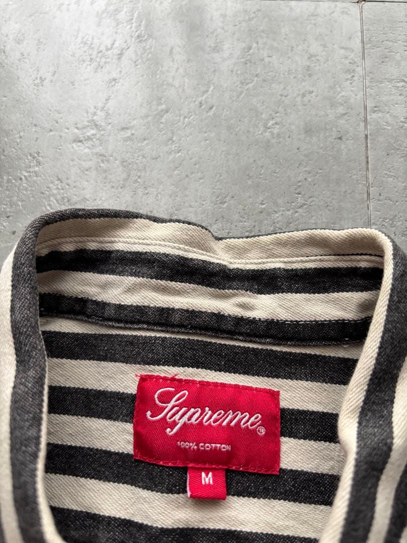 Supreme シュプリーム ストライプ デニムシャツ Mサイズ デザインM・SUPREME KANDAIZUMI_COM