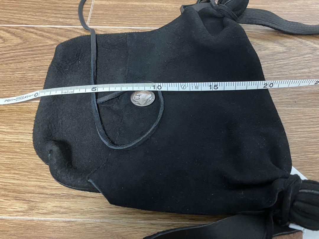 BOWWOW バウワウ DEER SKIN BAG ディアスエードポーチ 黒
