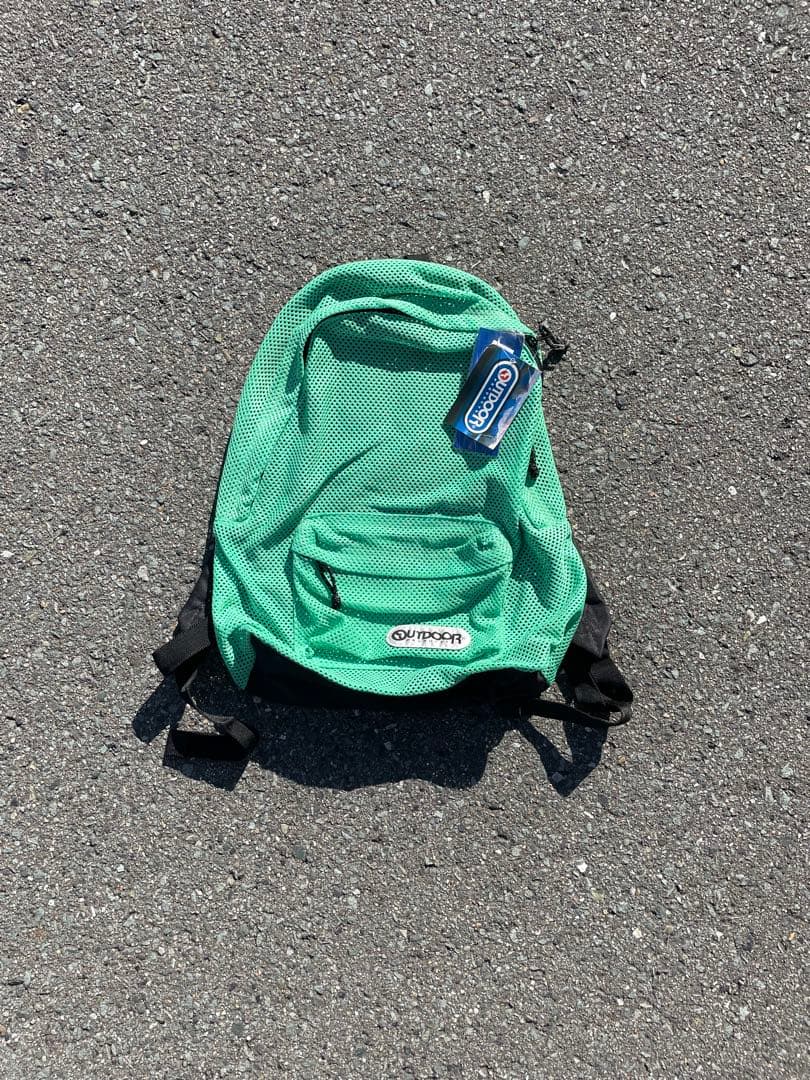00s 希少 OUTDOOR メッシュバック メッシュ リュック 黄緑