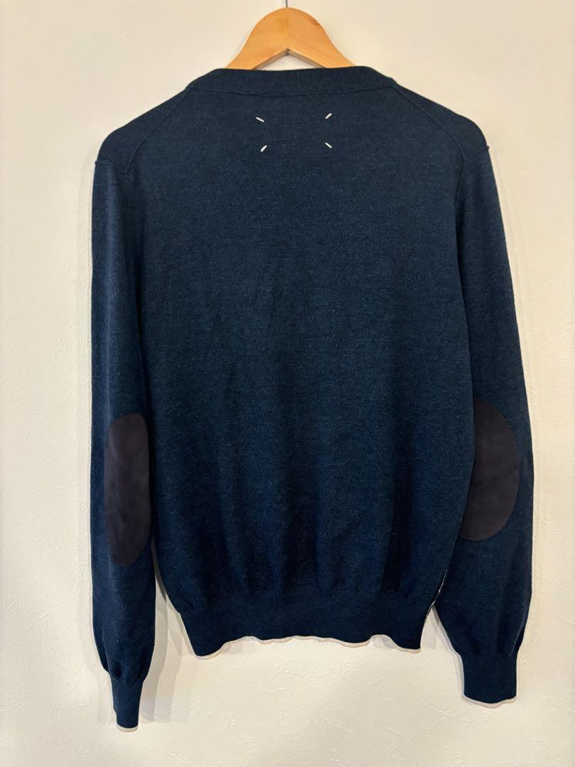 Maison Margiela 21SS エルボーパッチ　セーター　インディゴ