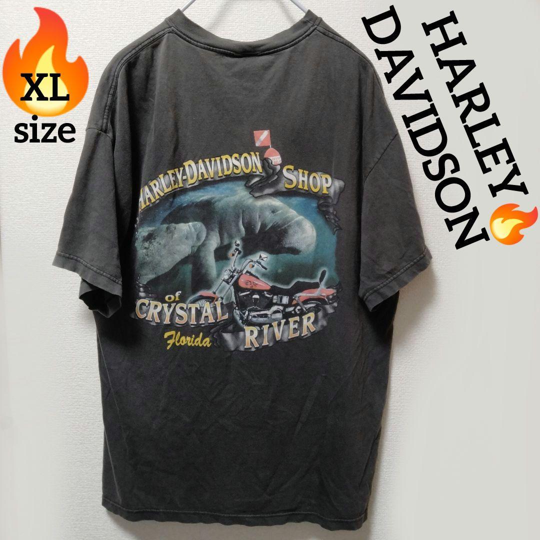 ビンテージ ハーレーダビッドソン バイク Tシャツ クリスタルリバー USA製