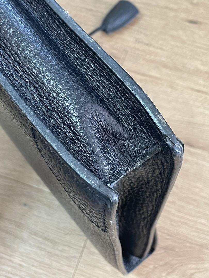 LOEWE ビジネスバッグ 黒 レザー 鍵付き