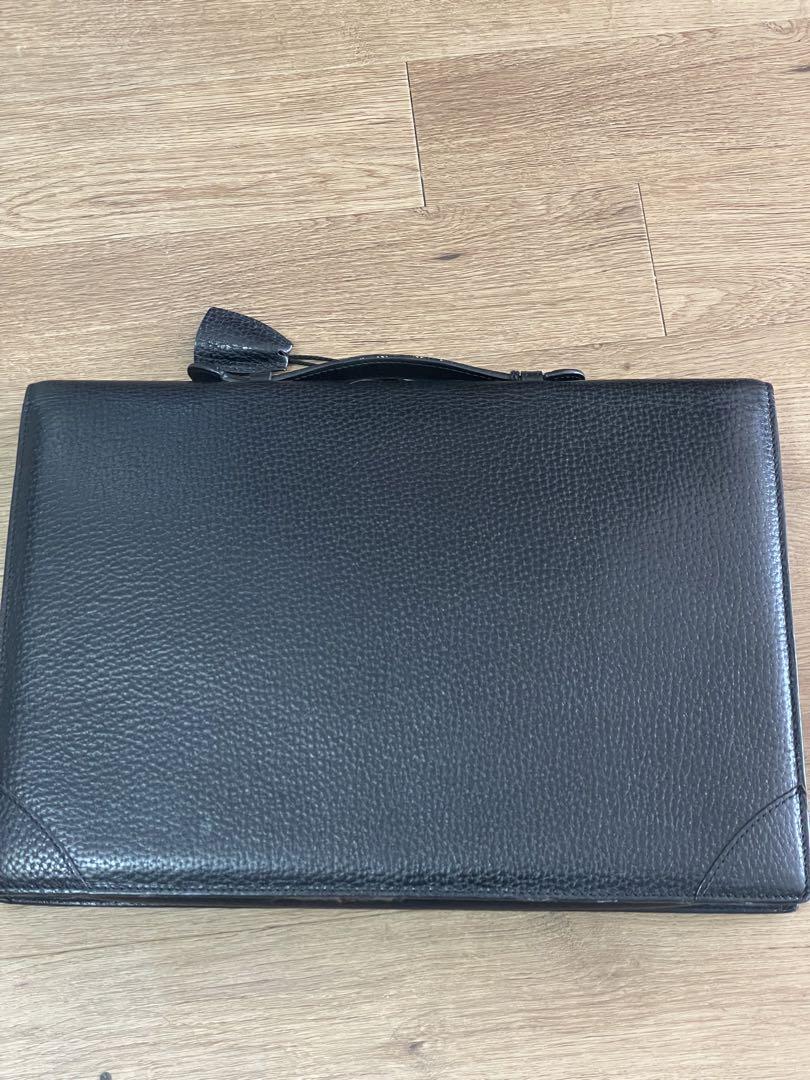 LOEWE ビジネスバッグ 黒 レザー 鍵付き