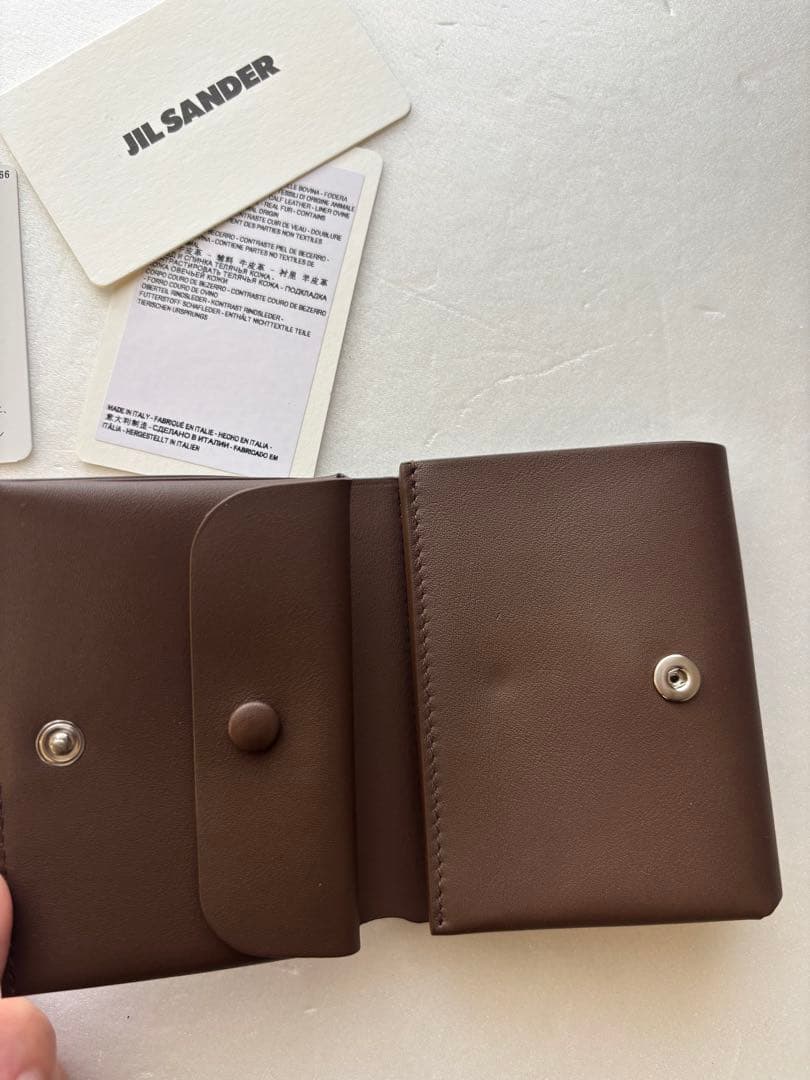 未使用 ジルサンダー オリガミ ウォレット コンパクトウォレット ブラウン 未使用 ジルサンダー オリガミ ウォレット コンパクトウォレット ブラウン