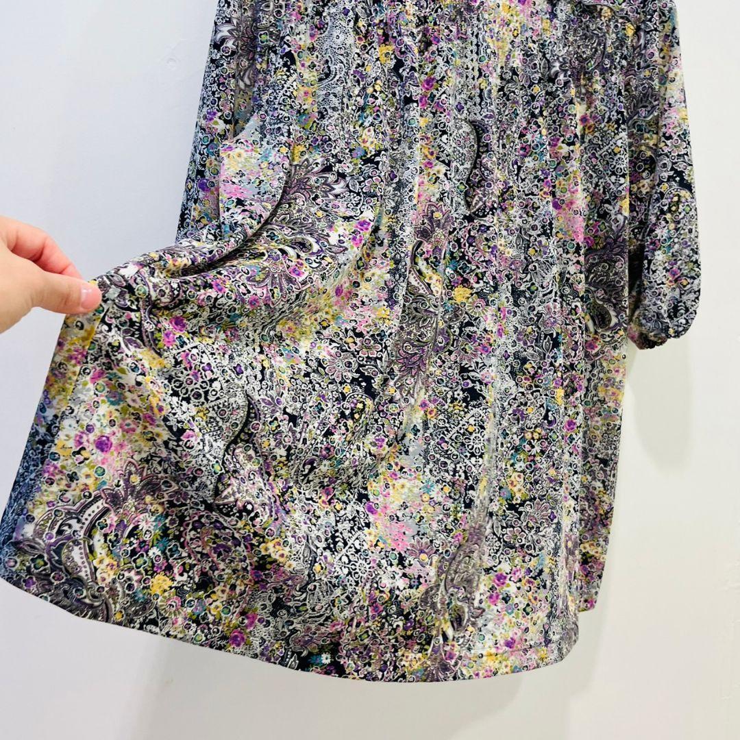 ブランド通販サイトをすべて ヴィンテージ 【L】 チュニック 総柄 ペイズリー 花柄 トップス トップス
