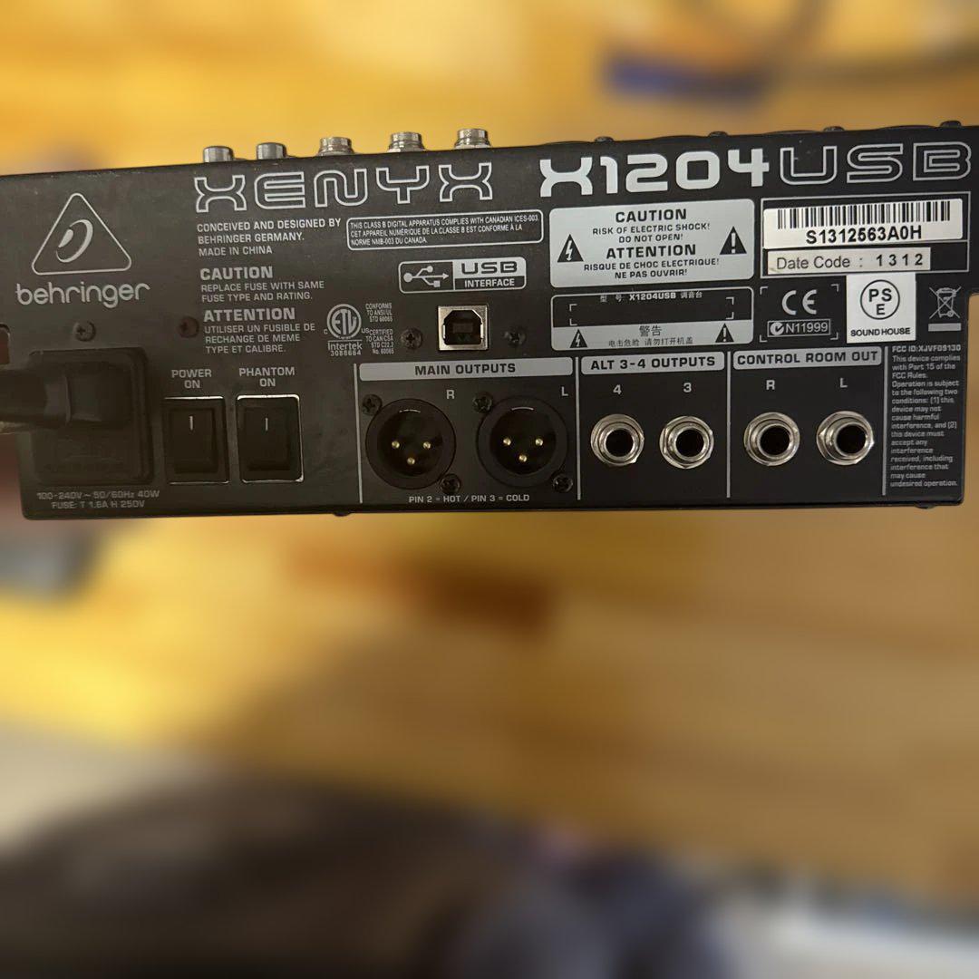 behringer XENYX X1204USB アナログミキサー