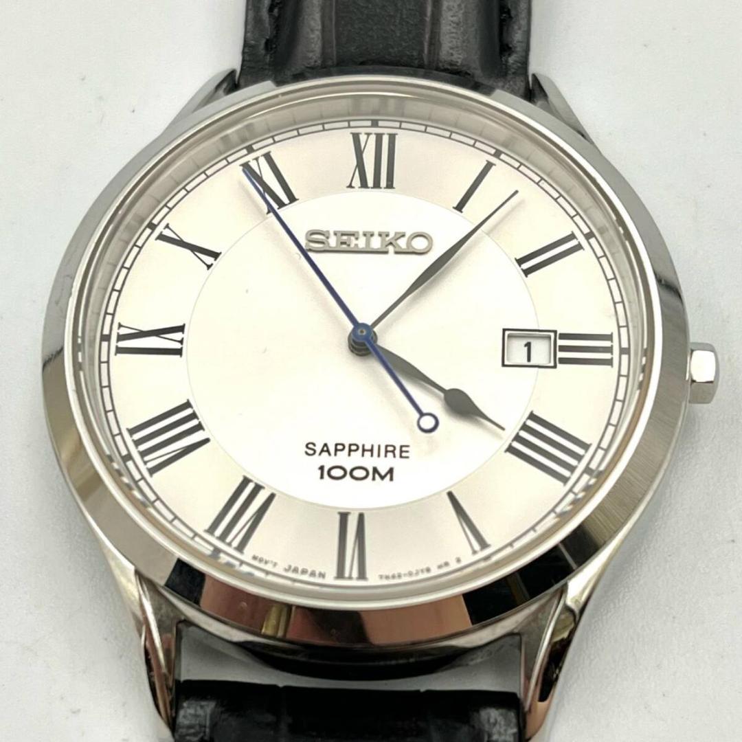 稼働 SEIKO サファイア 100m 腕時計 7N42-0FW0