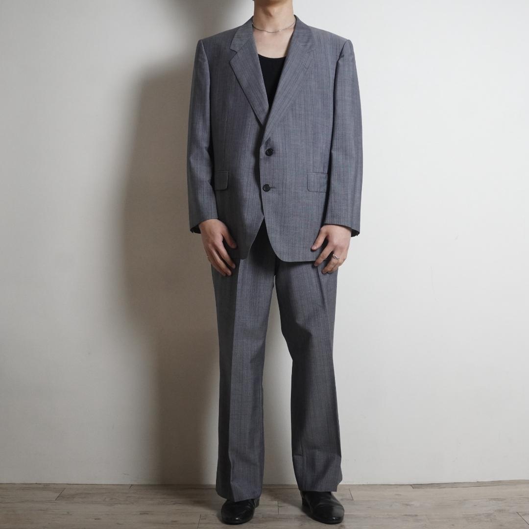 LANVIN シングルセットアップスーツ ストライプ グレー/FW227
