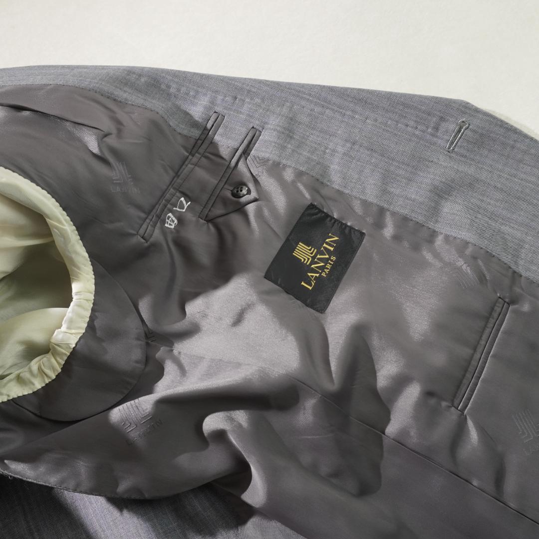 LANVIN シングルセットアップスーツ ストライプ グレー/FW227