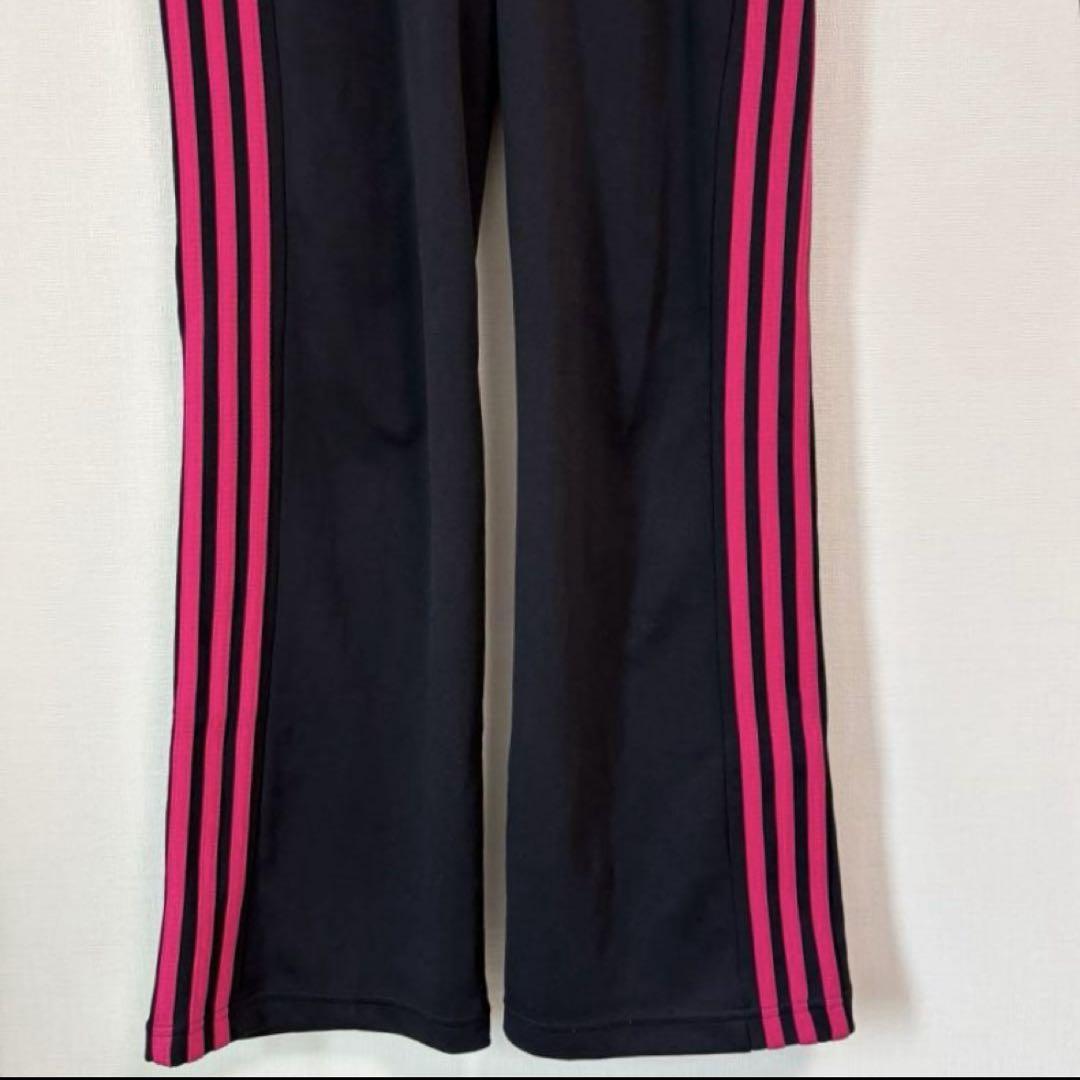 アディダス adidas ジャージ 上下 トレーニングパンツ 黒 ピンク ロゴ