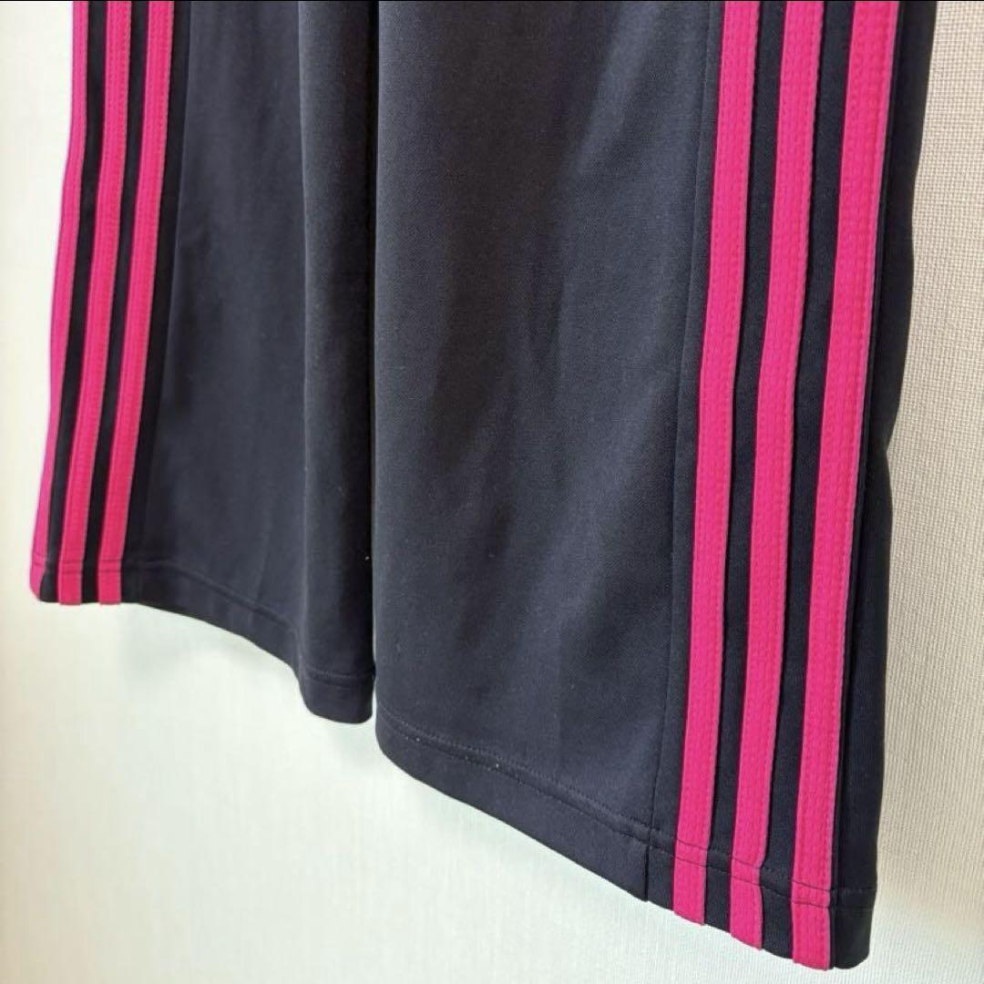 アディダス adidas ジャージ 上下 トレーニングパンツ 黒 ピンク ロゴ