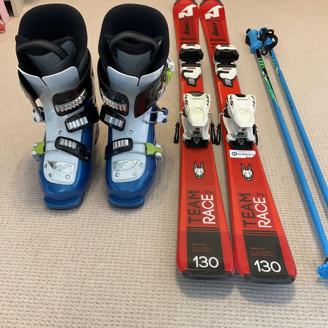 スキー3点セット⭐︎ノルディカ⭐︎ LEKI ジュニア スキー 3点セット NORDICA LEKI