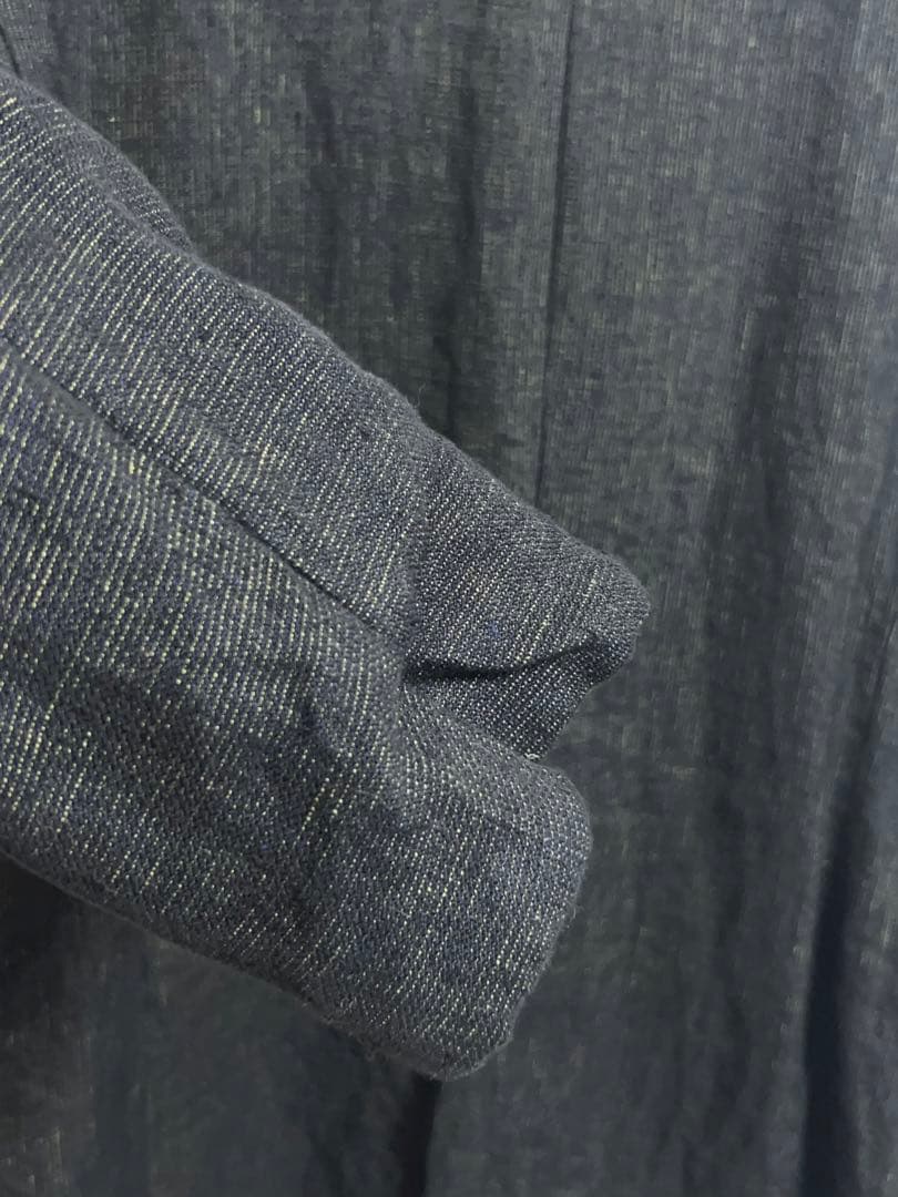 mon Sakata 高級リネンハーフコート ジャケット アシンメトリーポケット