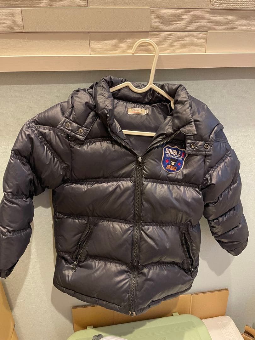 DOUBLE.B ダークグレー ダウンコート
