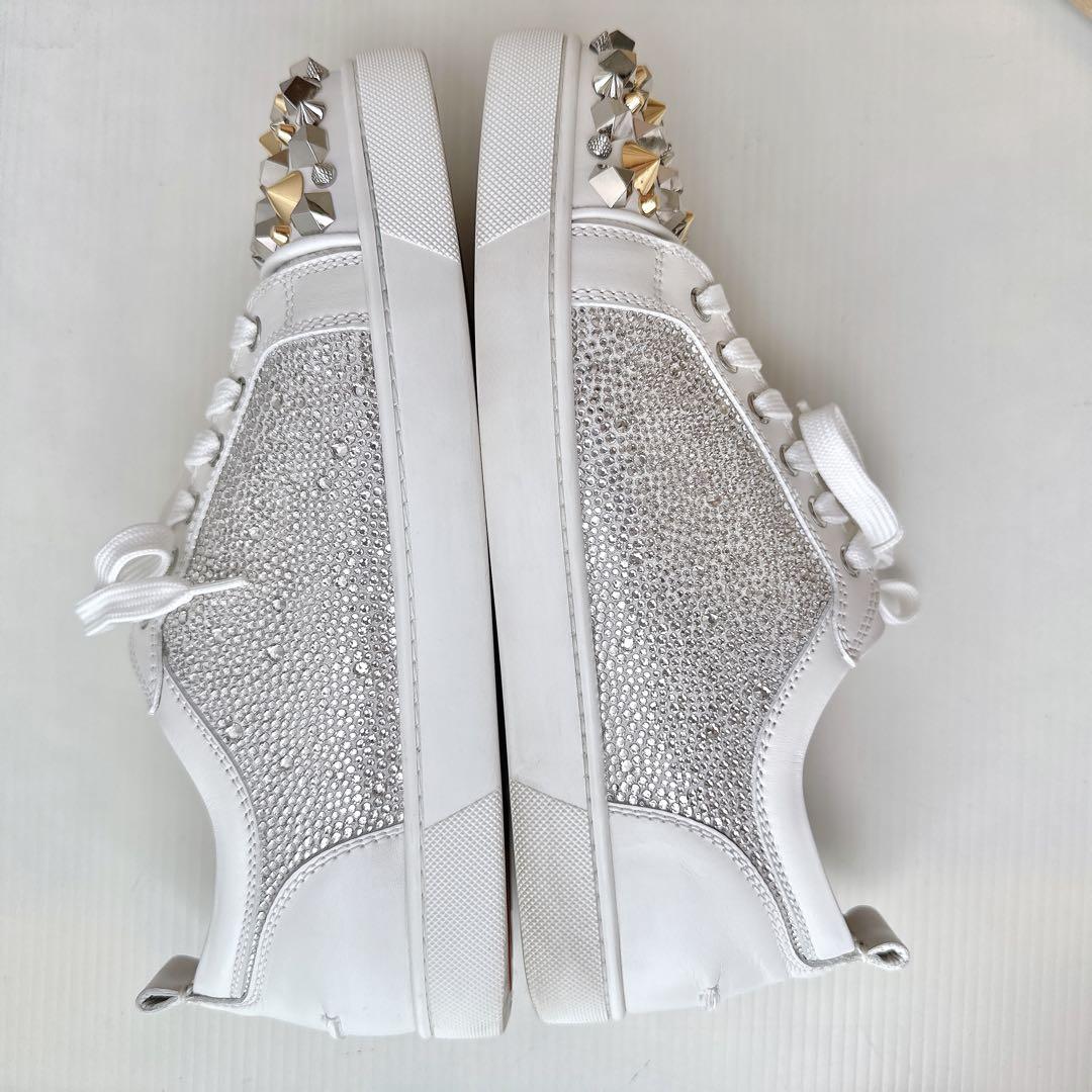 ルブタン　ルイスジュニア　STRASS スワロ　スタッズ　スニーカー　極美品42