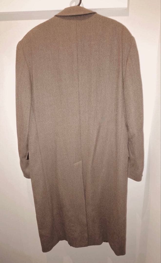 Uomoチェスターコート伊製ヘリンボーンダブルL VALENTINO