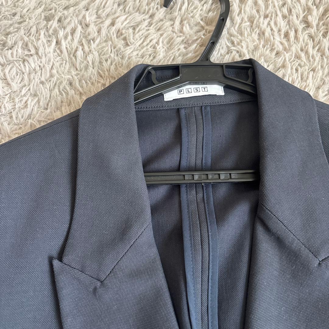 プラステ　リネンブレンドスティックパンツ　ネイビー　パンツ＋ジャケット