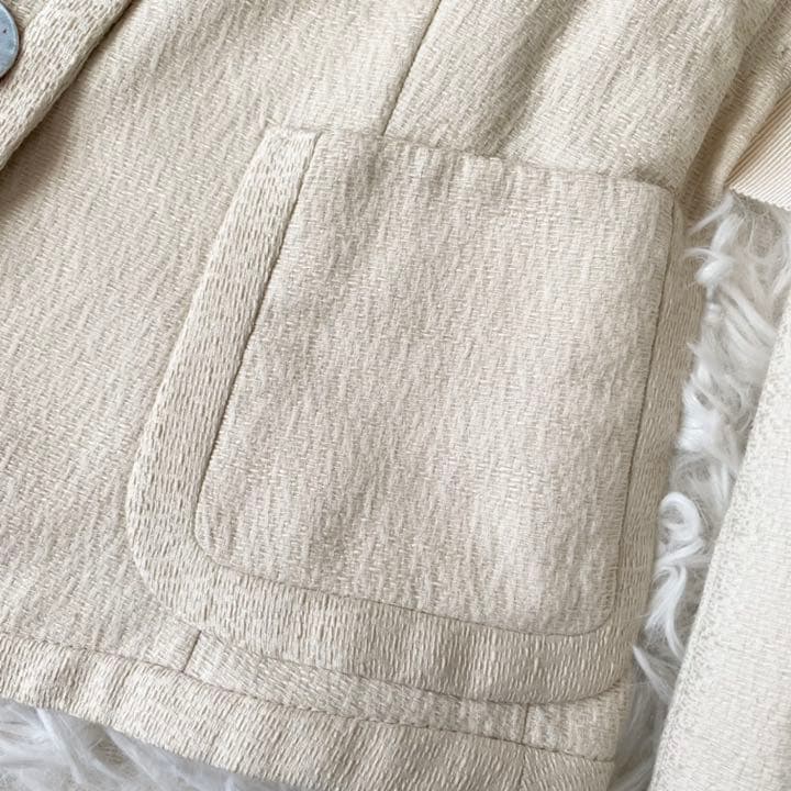 新品タグ付♡MaxMara テーラードジャケット ジャガード リボンベルト