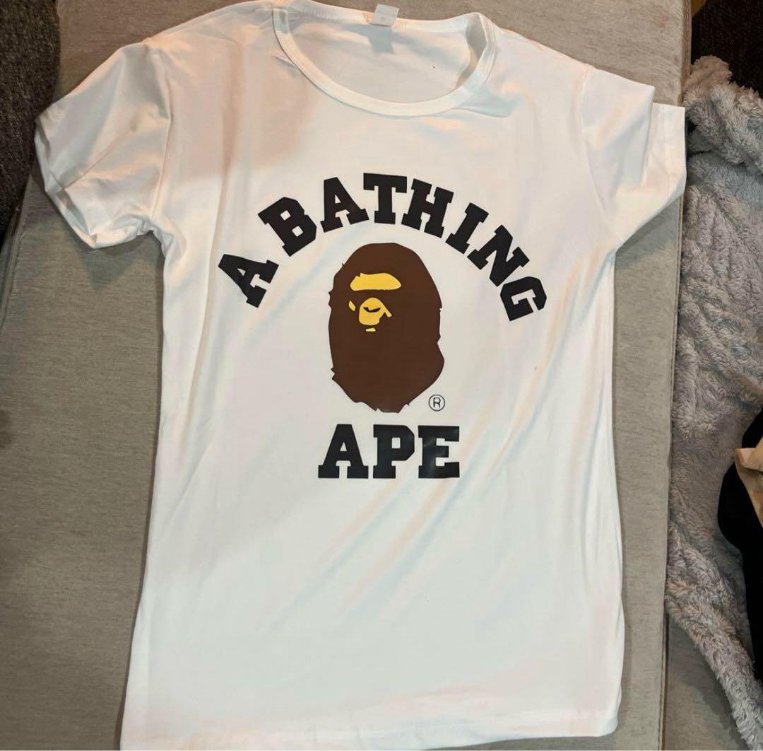 A BATHING APE ホワイト Tシャツ 半袖 A BATHING APE 半袖Tシャツ ホワイト - メルカリ