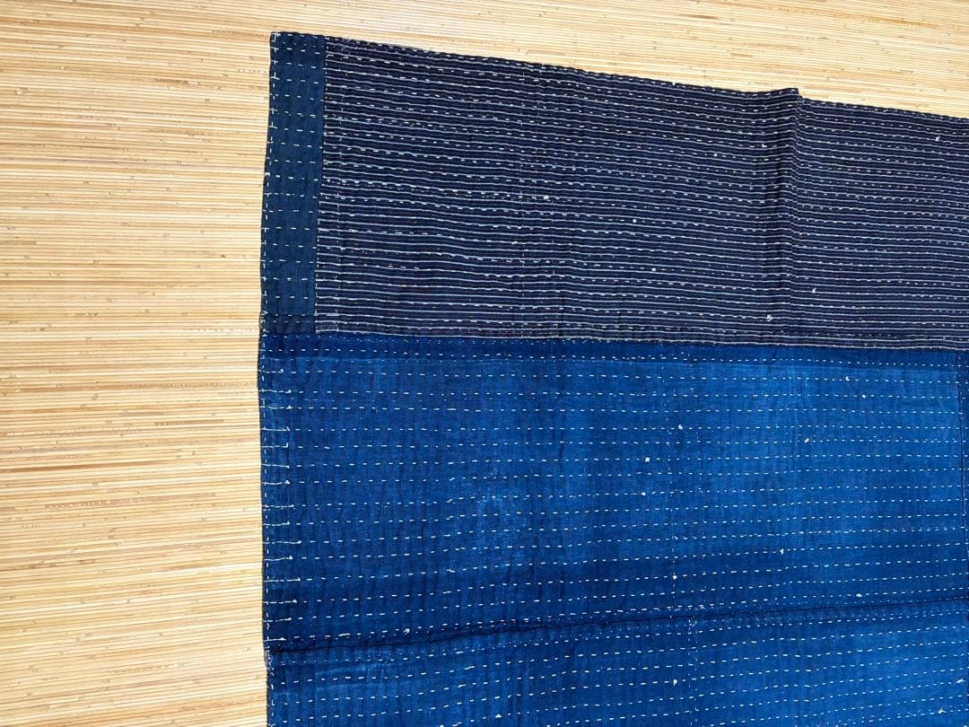 古布藍染総刺し子敷物