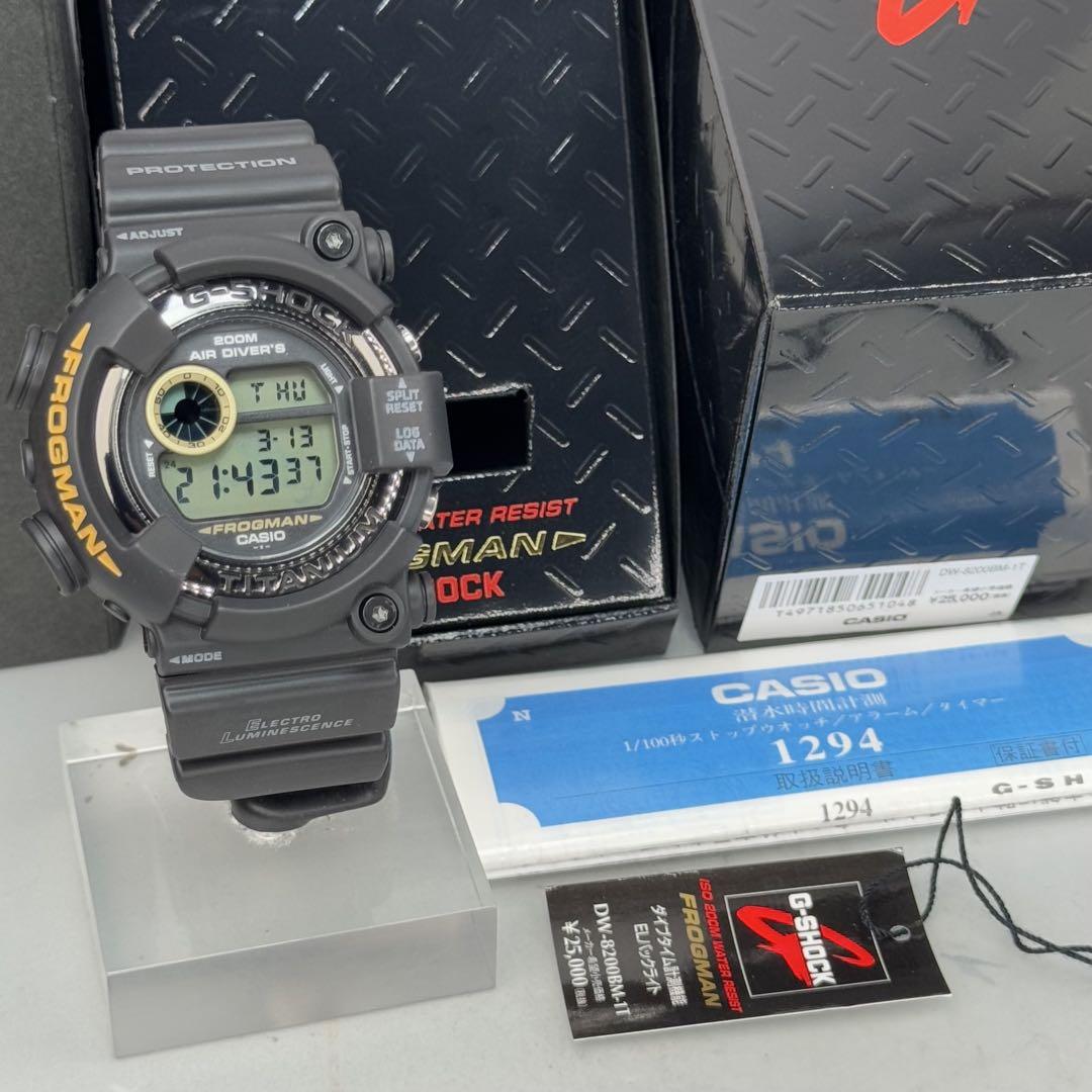 未使用 極美品 箱説タグ付 G-SHOCK DW-8200BM フロッグマン 未使用 極美品 箱説タグ付 G-SHOCK DW-8200BM フロッグマン