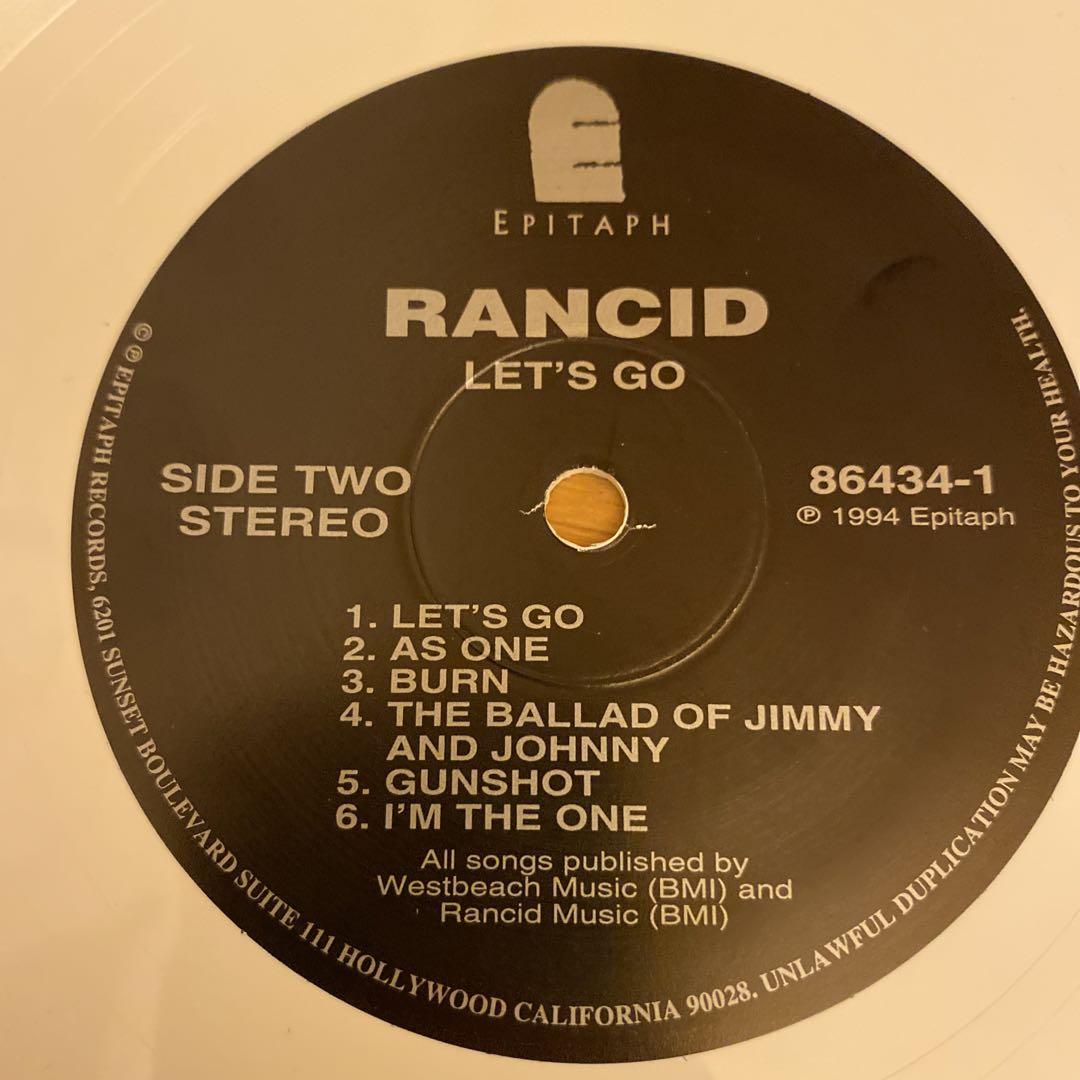 Rancid Let's Go ホワイト レコード LP