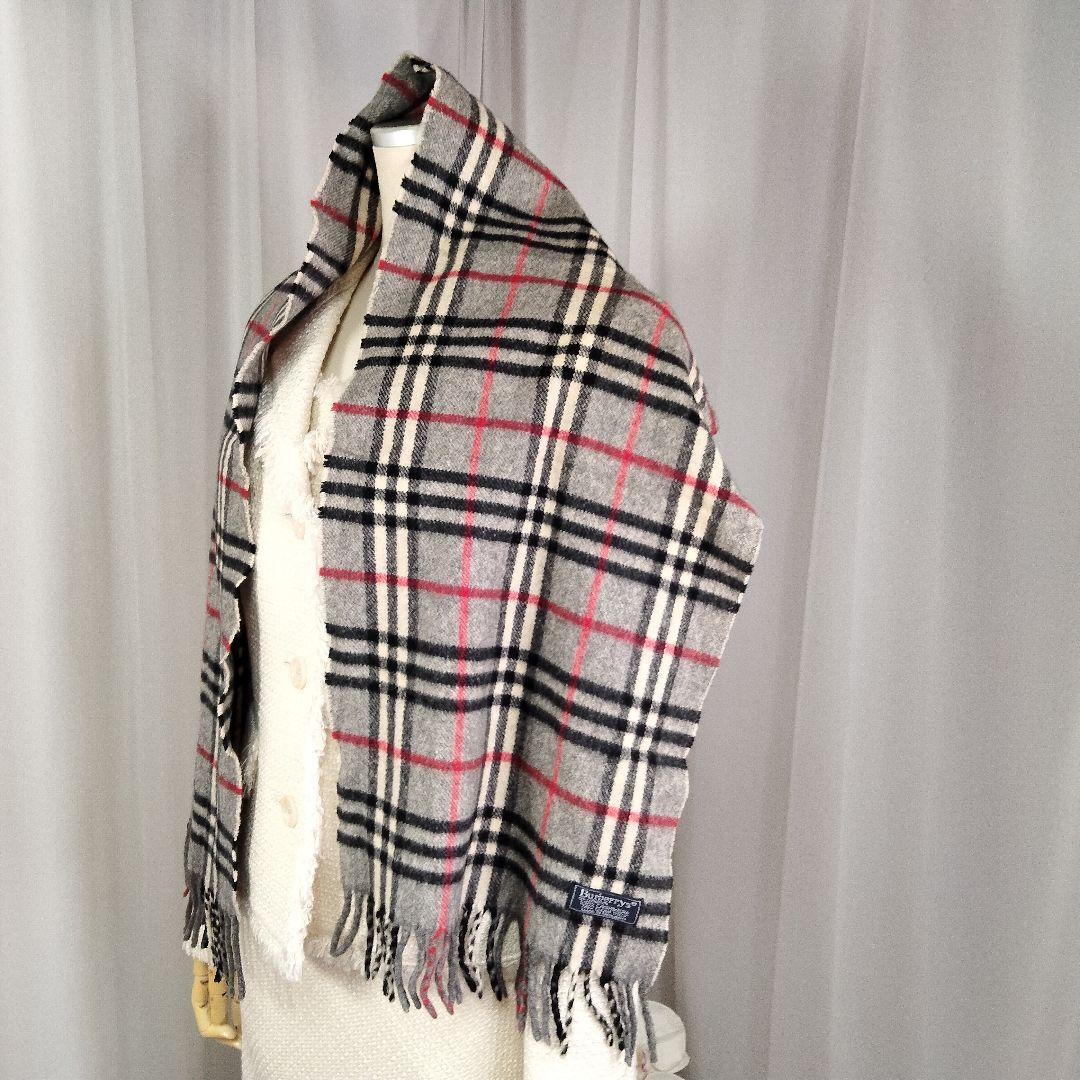お値下げ【美品】BURBERRY　カシミヤ100%　ユニセックス　マフラー
