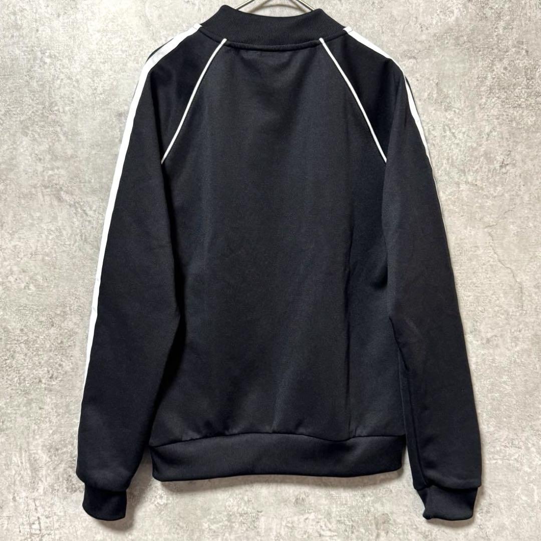 adidas アディダス トラックジャケット　スーパースター　黒　刺繍ロゴ