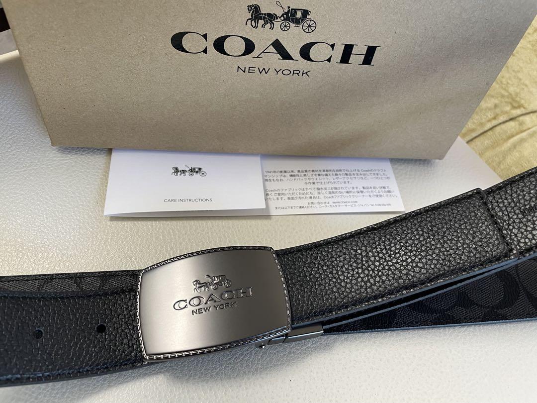 新品コーチCOACH シグネチャーフリーサイズリバーシブルベルトギフト箱付き