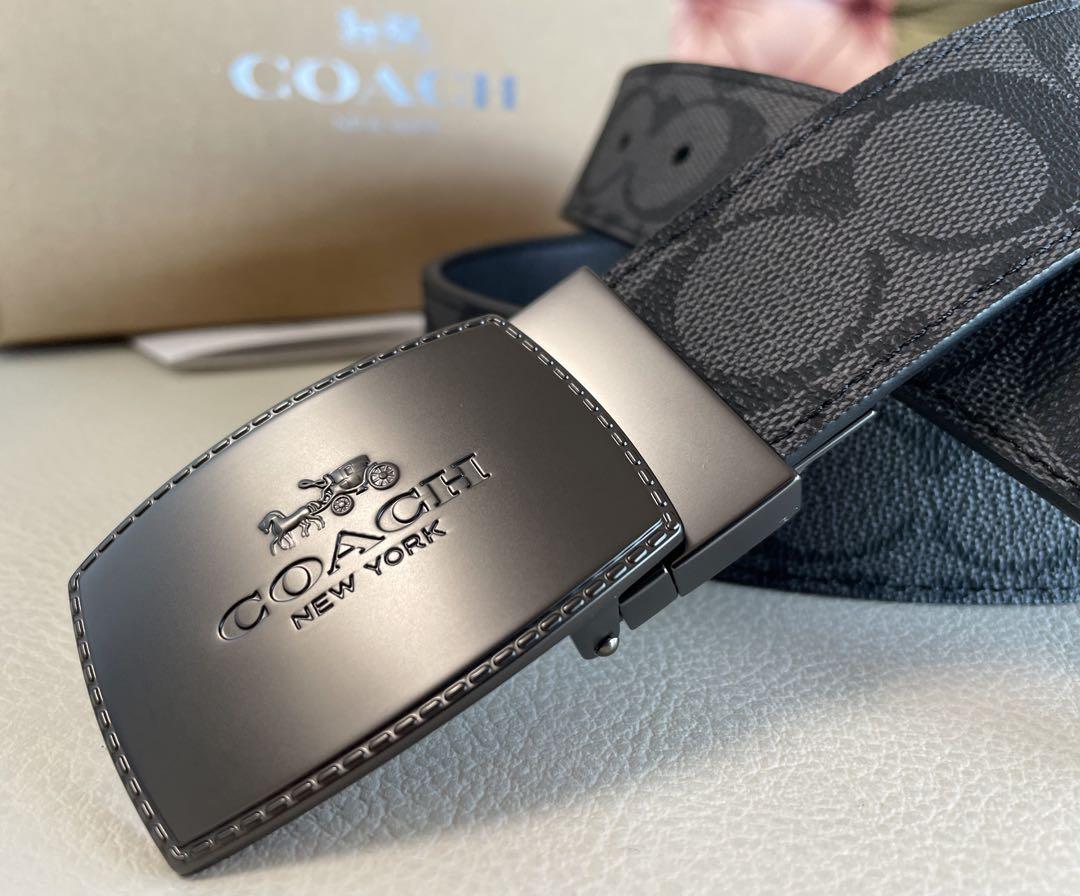 新品コーチCOACH シグネチャーフリーサイズリバーシブルベルトギフト箱付き