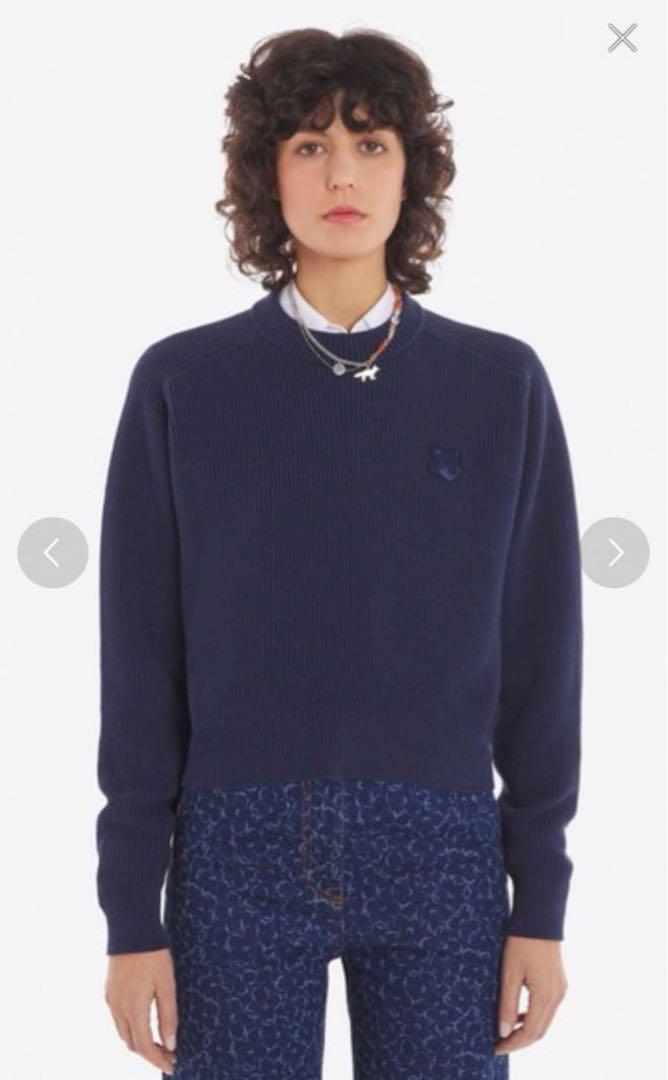 【新品タグ付】Maison Kitsune ニット XS INK BLUE