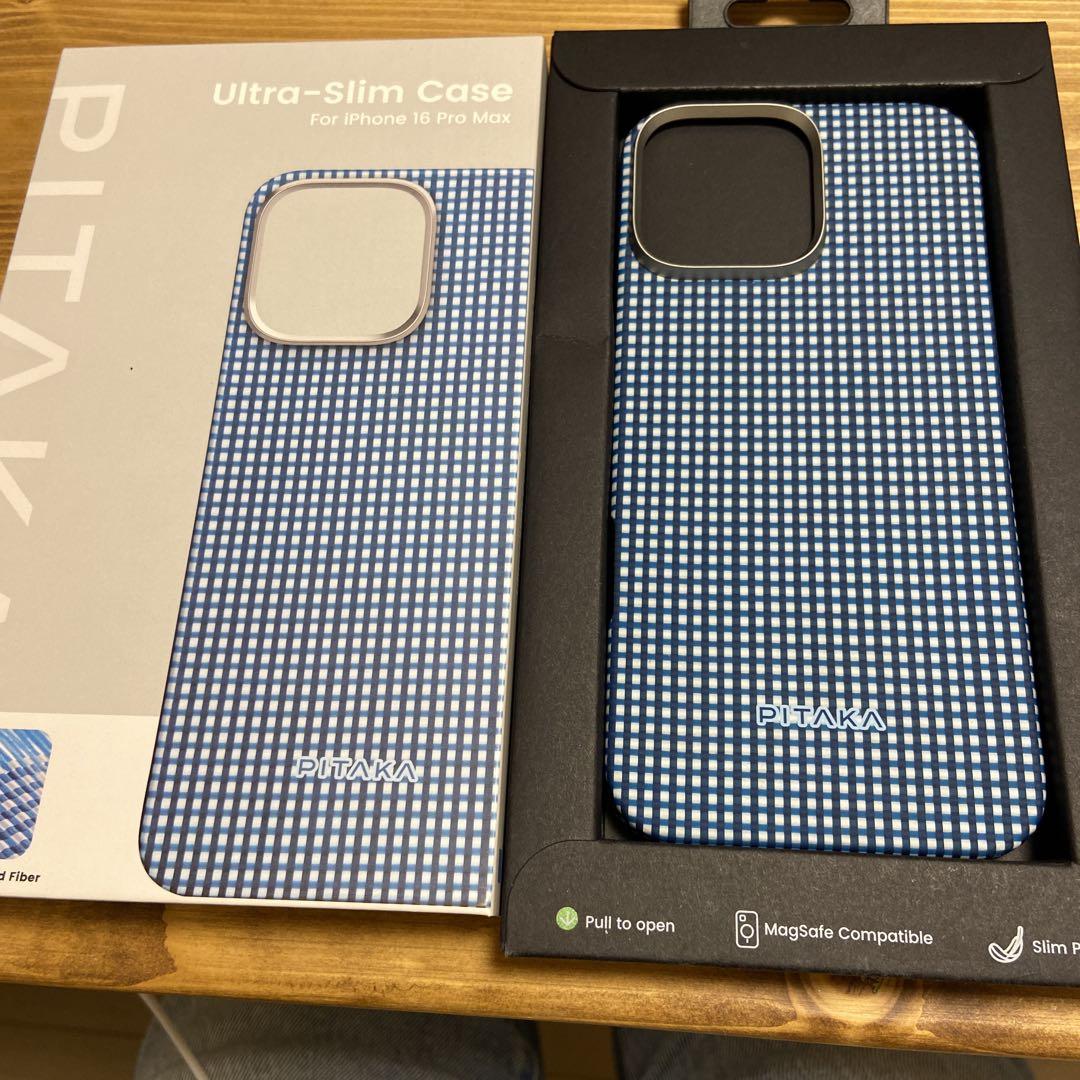 PITAKA iPhone16ProMax ケース Ocean Blue 海