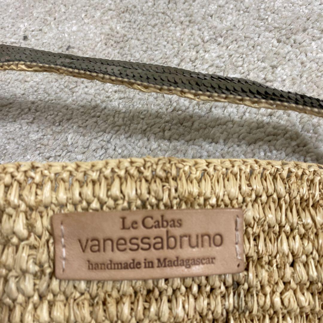 vanessa bruno 天然草 スパンコール かごバッグ トートバッグ