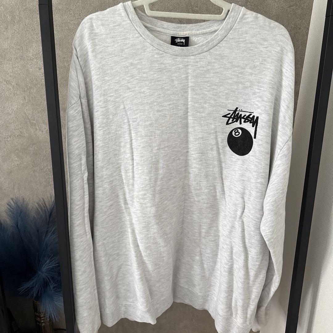 STUSSY エイトボール スウェット ライトグレー