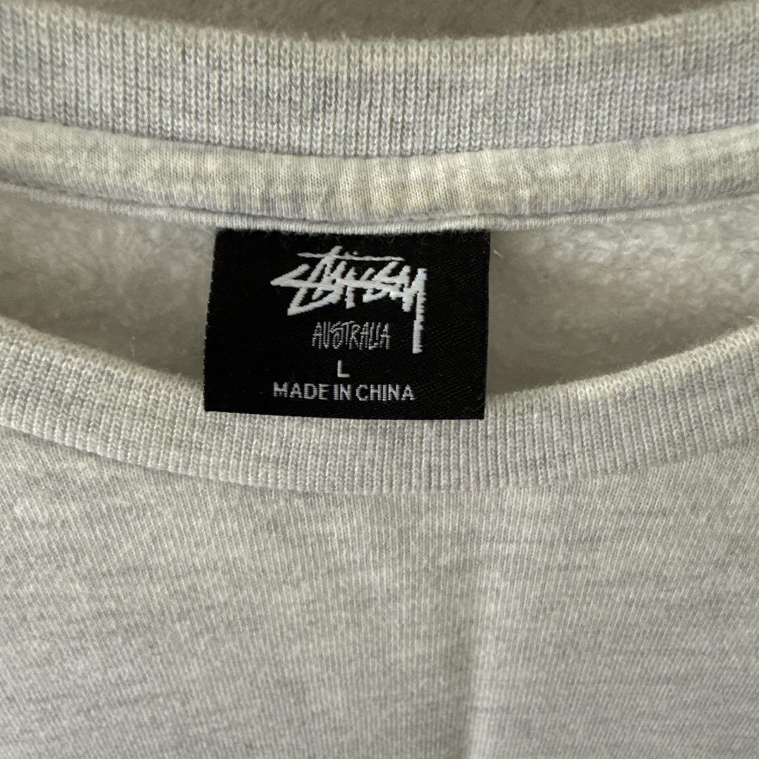 STUSSY エイトボール スウェット ライトグレー