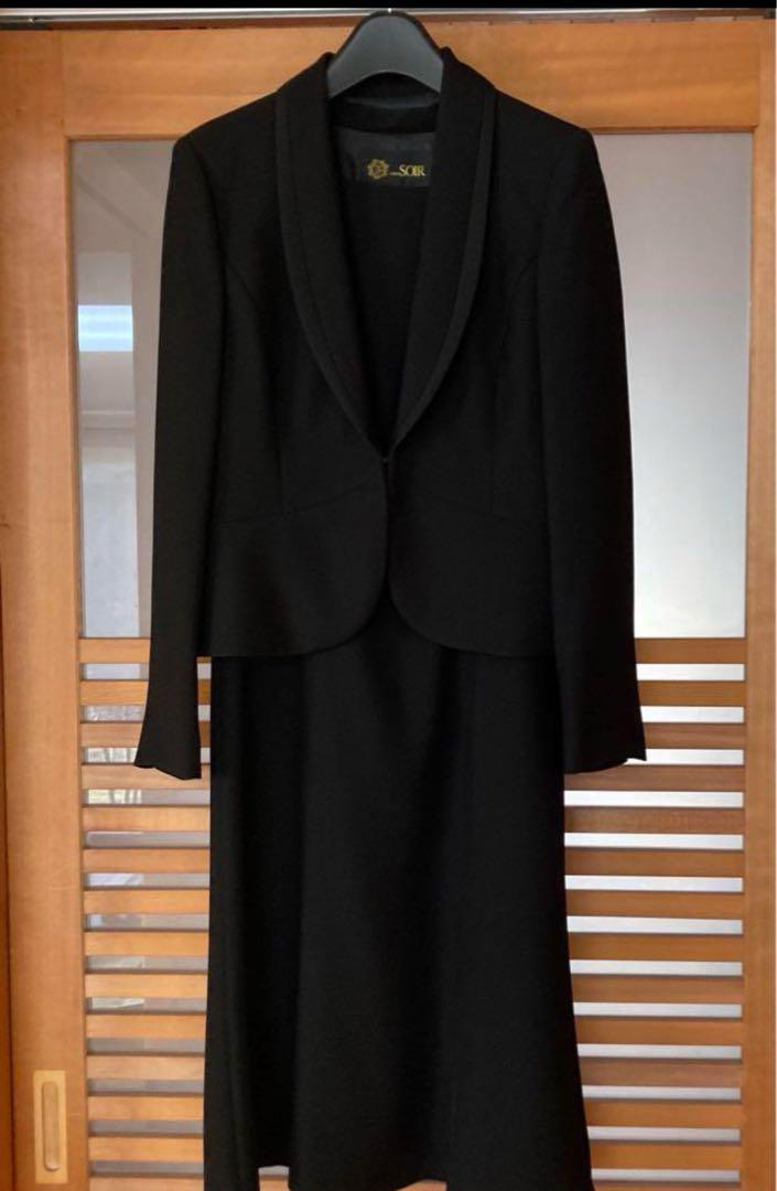 東京ソワール 喪服 ワンピース ブラックフォーマル アンサンブル 礼服 9号 画像3