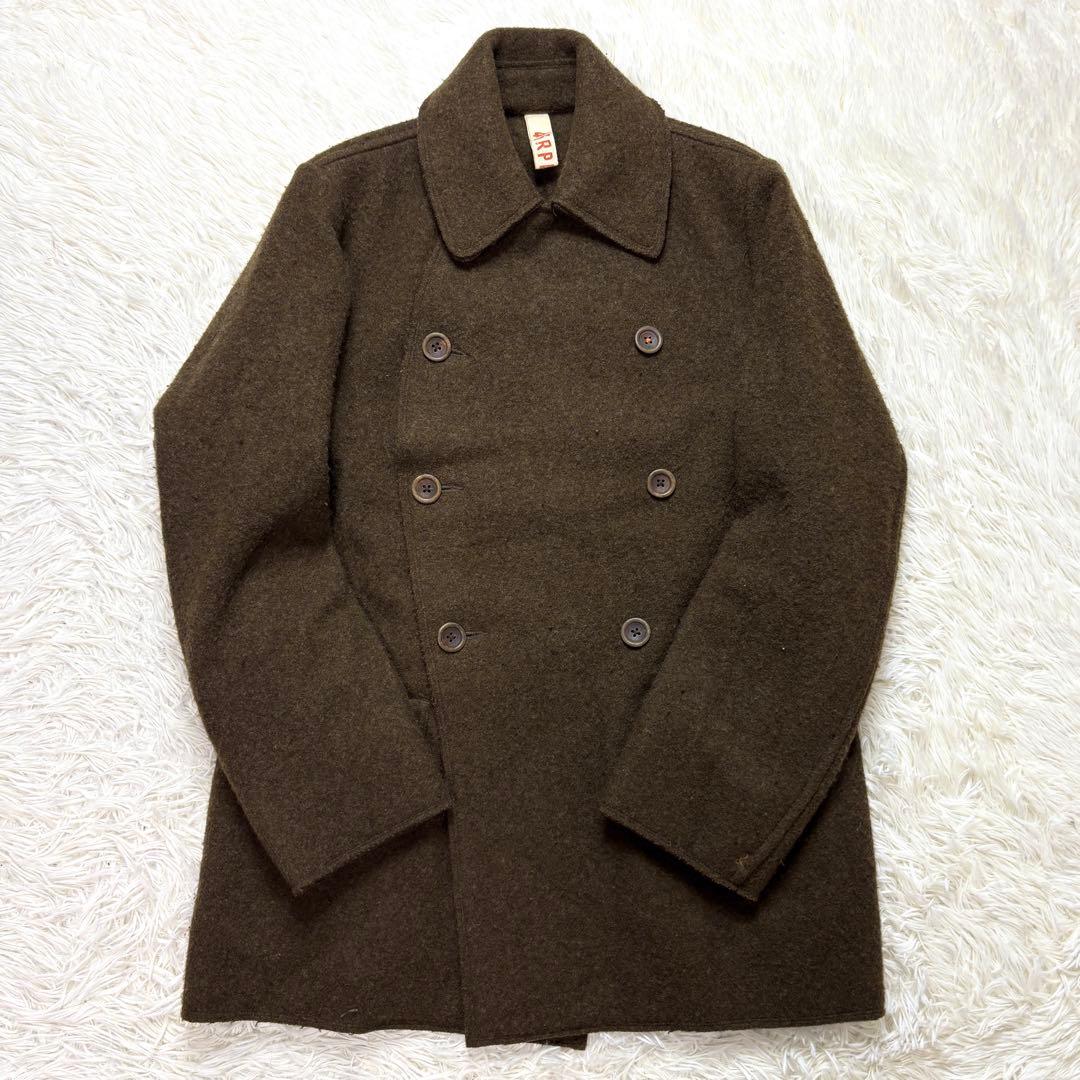 45RPM カーキ ダブルブレストコート Pコート ウール 2サイズL・45rpm