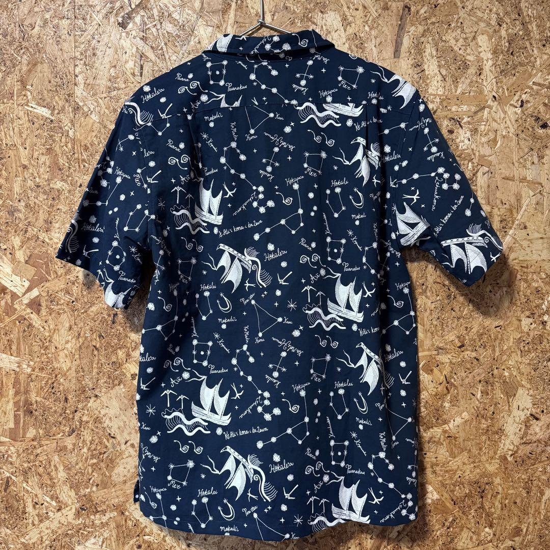 Patagonia パタロハ 半袖シャツ ホクレア号 ネイビー S アロハシャツ