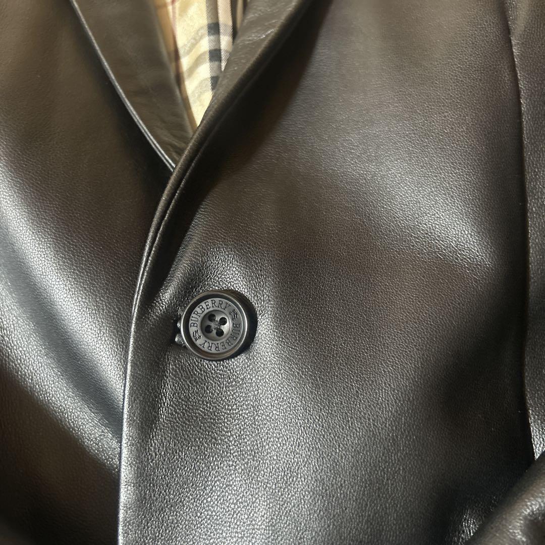 Burberry ブラックレザージャケット