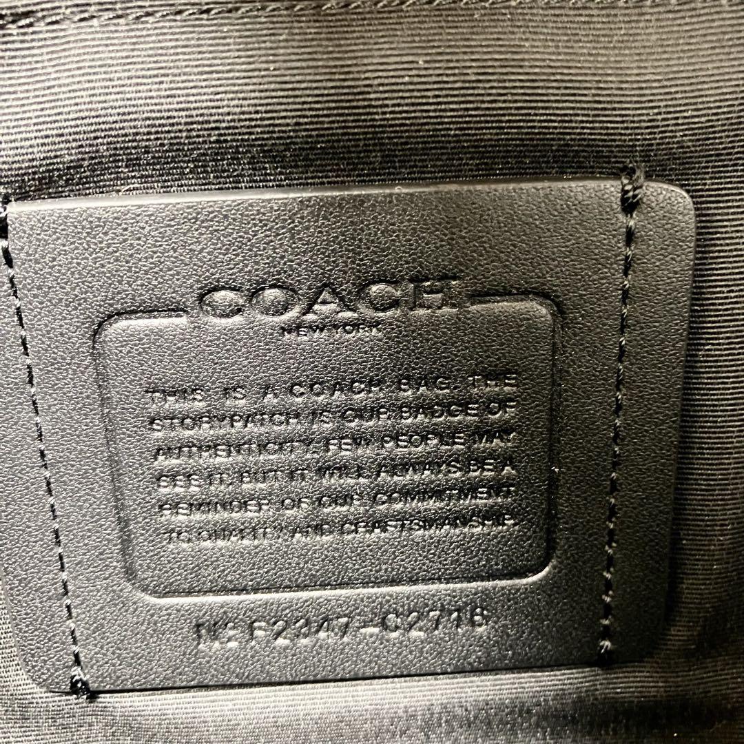 【人気デザイン】 COACH ボディバッグ レザーブラック